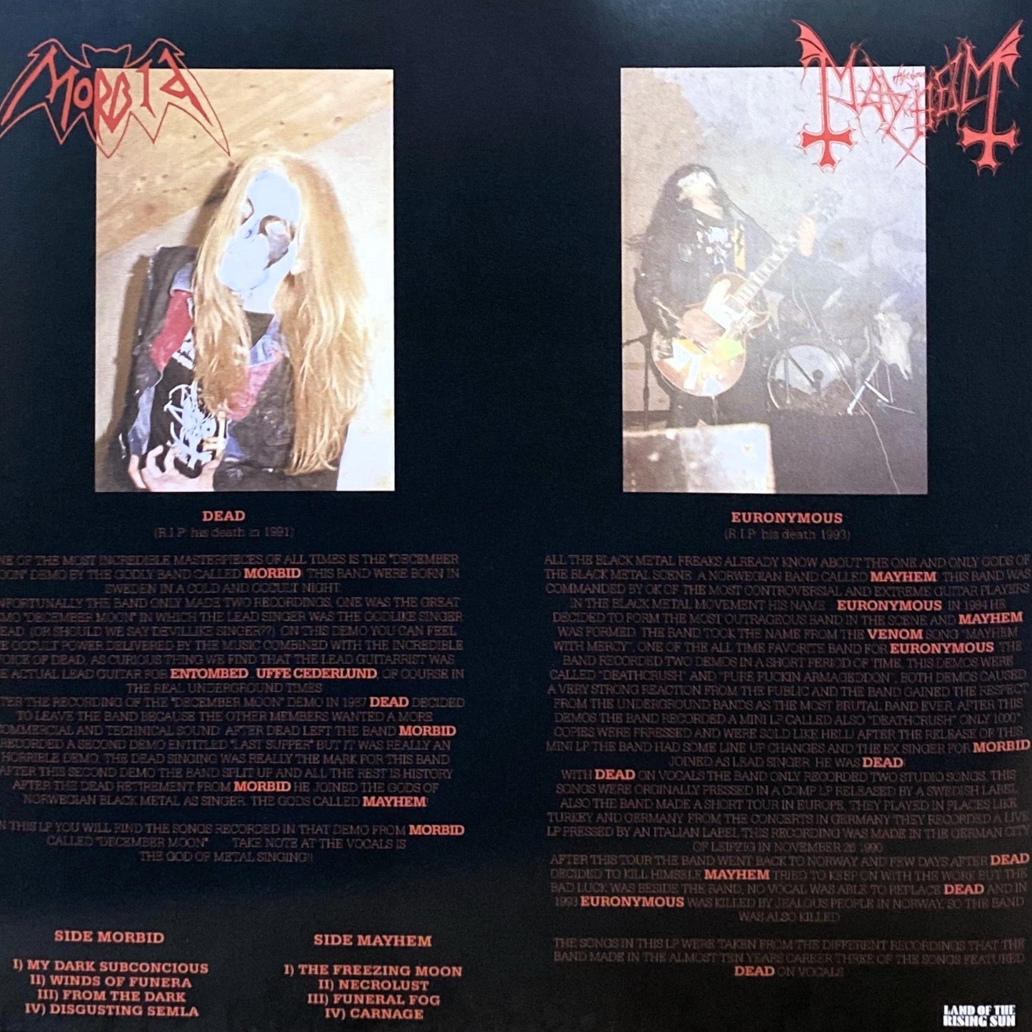 MAYHEM / MORBID – A Tribute To The Black Emperors LP