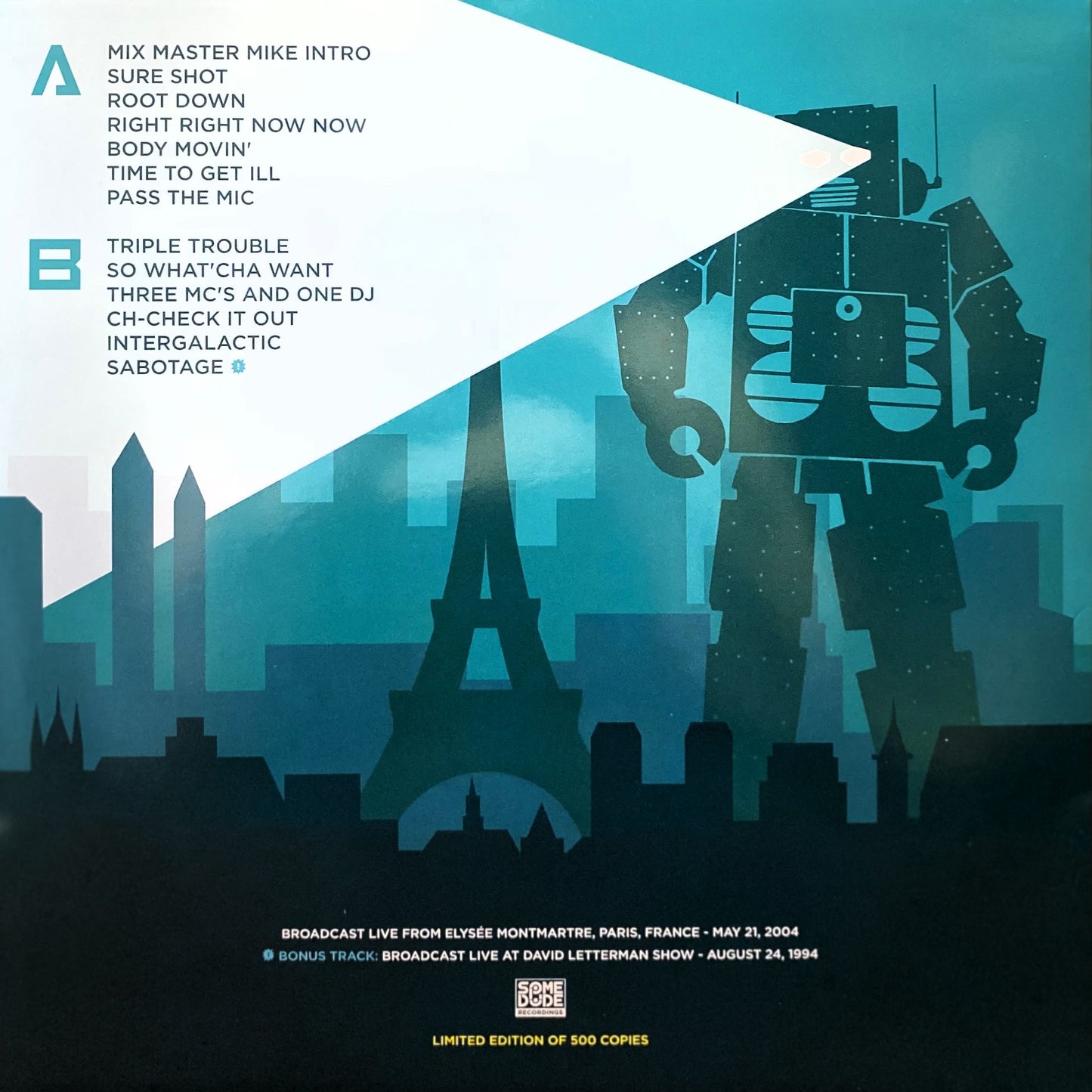 BEASTIE BOYS – Broadcast Live At Elysée Montmartre LP