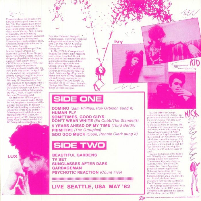 CRAMPS – Psychedelic Safari Live • Seattle, May 1982 LP