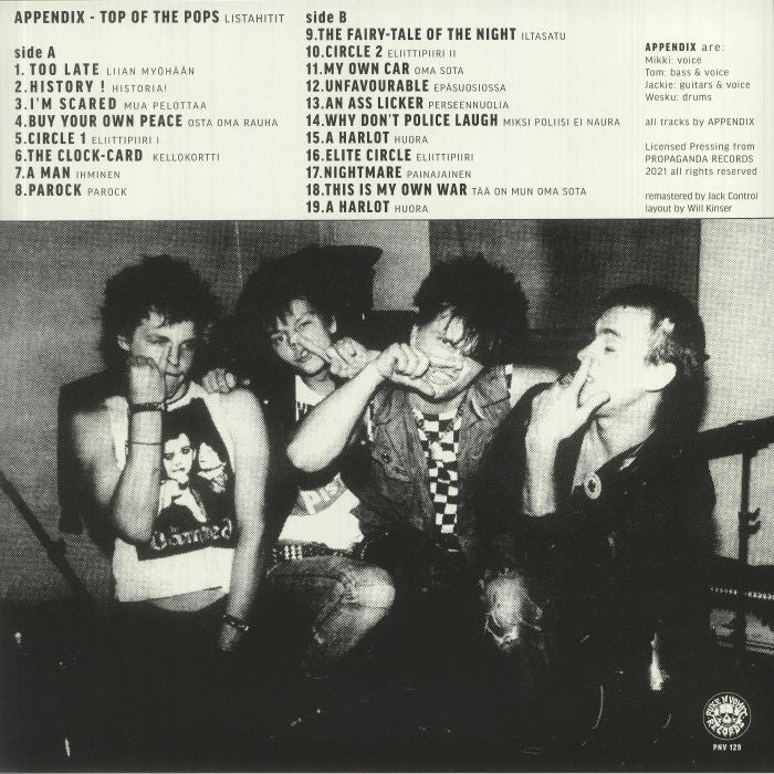 APPENDIX – Top Of The Pops - Listahitit LP