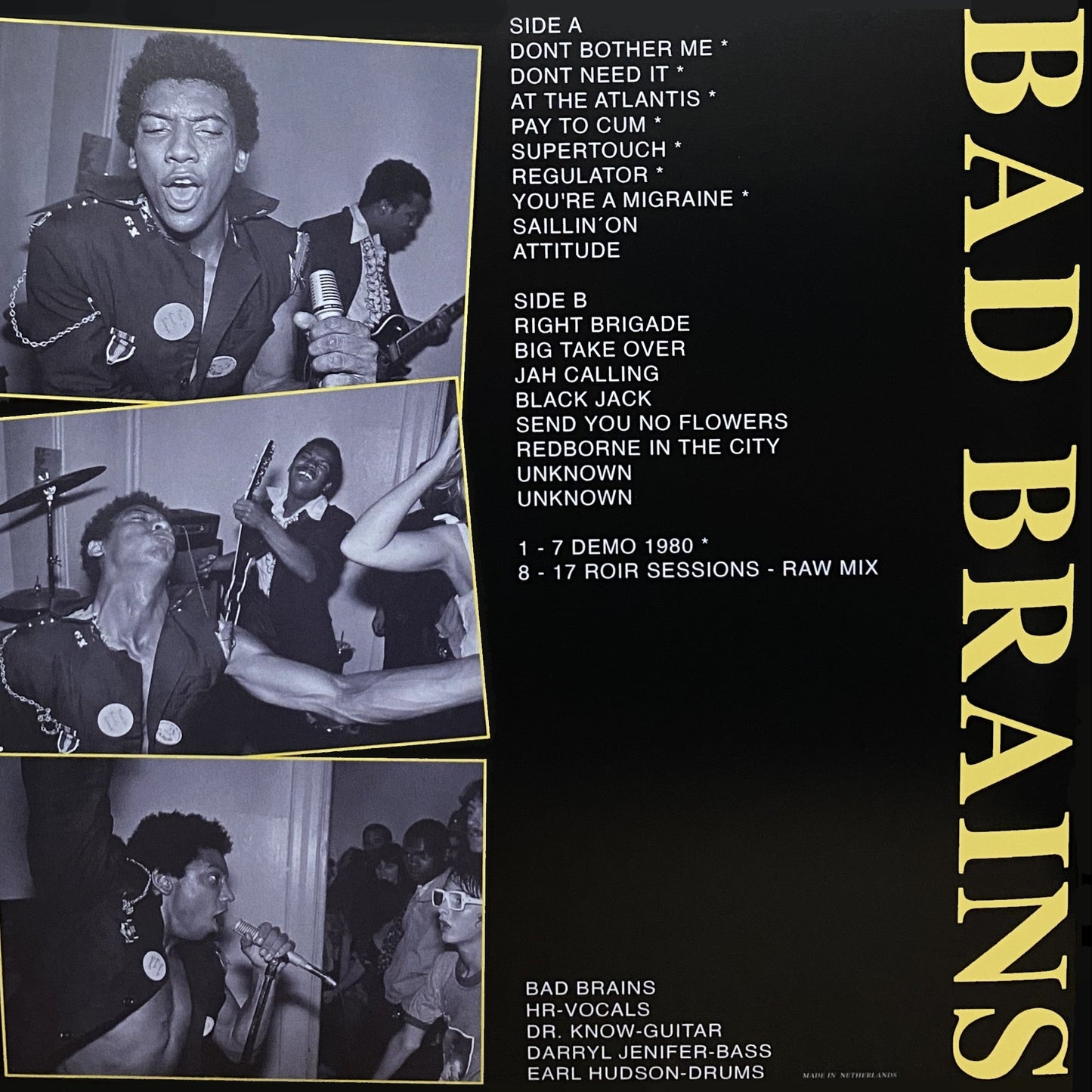 BAD BRAINS – 1980 Demos & Roir Sessions Raw Mixes LP