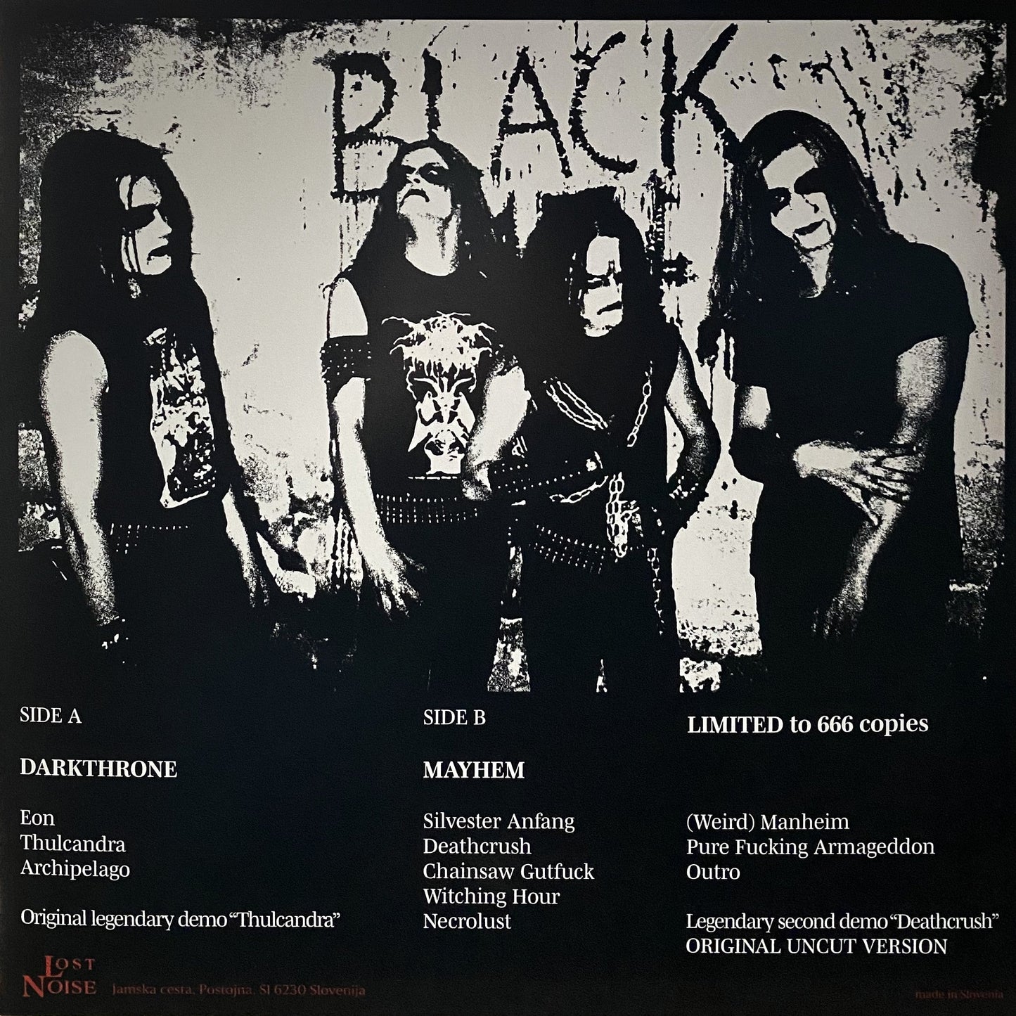 DARKTHRONE / MAYHEM – The True Legends In Black LP