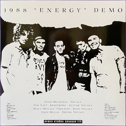 OPERATION IVY – 1988 "Energy" Demo LP