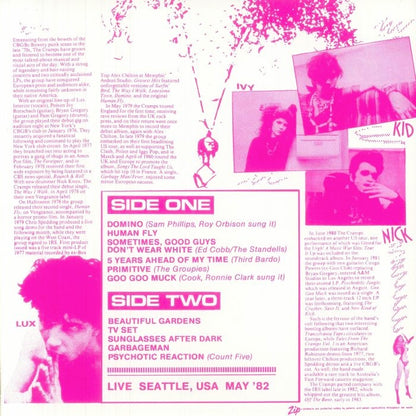 CRAMPS – Psychedelic Safari Live • Seattle, May 1982 LP