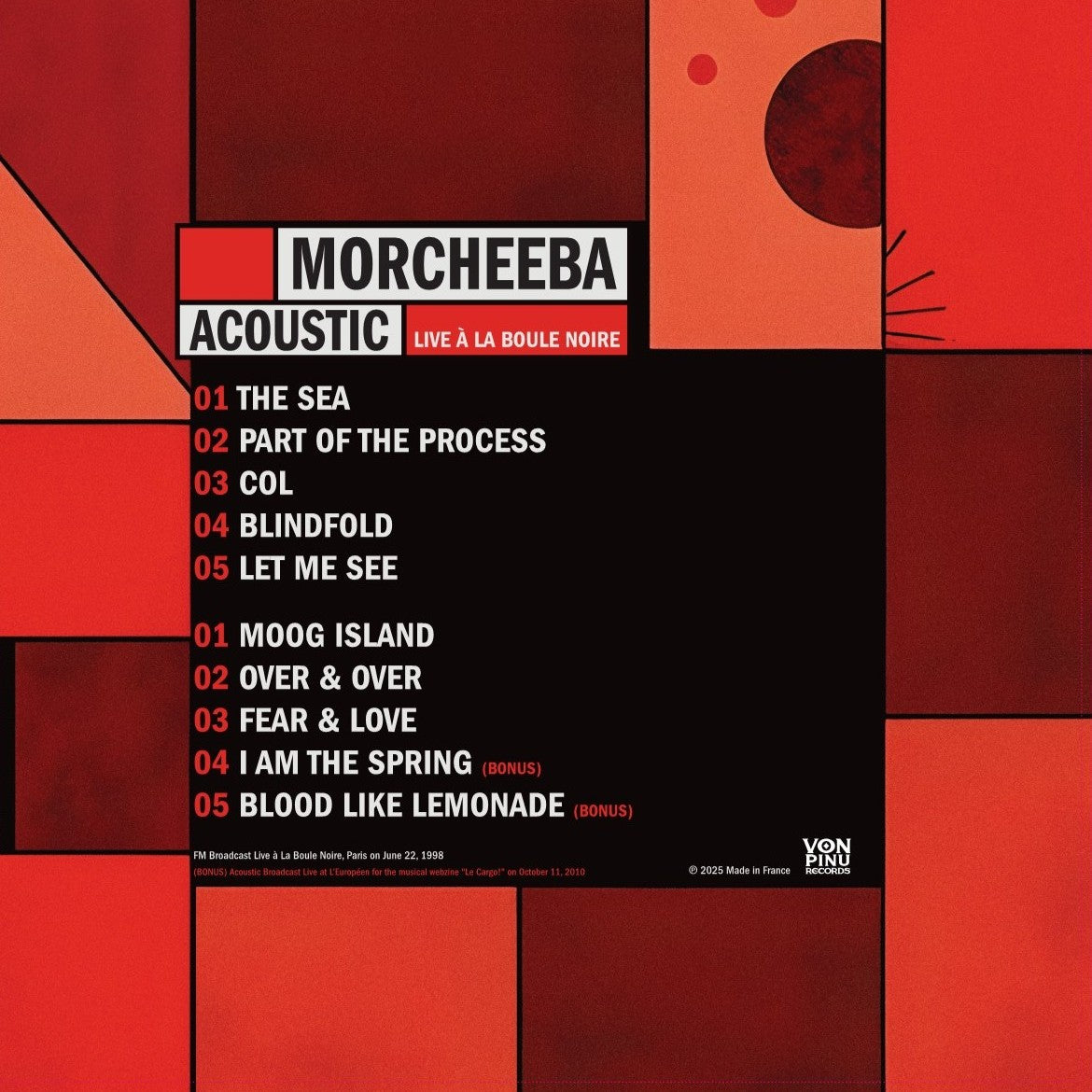 MORCHEEBA – Acoustic Live À La Boule Noire LP